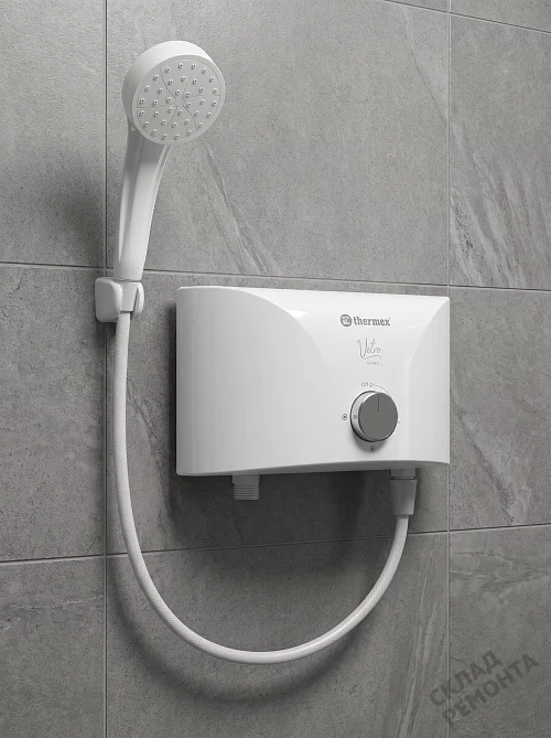 Фото Водонагреватель проточный Thermex Vetro 5500 shower – купить в Кургане: цена, описание, фото. Интернет-магазин 1