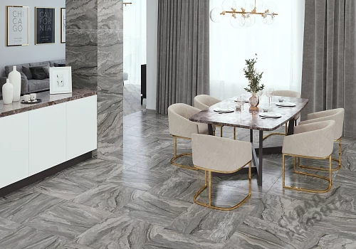 Фото Керамогранит лаппатированный Alma Ceramica Аркадия GFU04ARC70L серый 600*600*9 – купить в Кургане: цена, описание, фото. Интернет-магазин 2