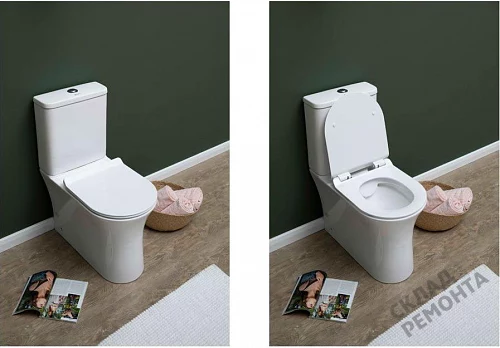 Фото Унитаз напольный Aquanet Roll-C 210764 безободковый купить в Кургане: цена, описание, фото. Интернет-магазин 2