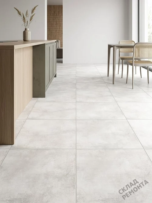 Фото Керамогранит матовый Alma Ceramica Тотем GFU6060TTM00R белый 600*600*9 – купить в Кургане: цена, описание, фото. Интернет-магазин 1