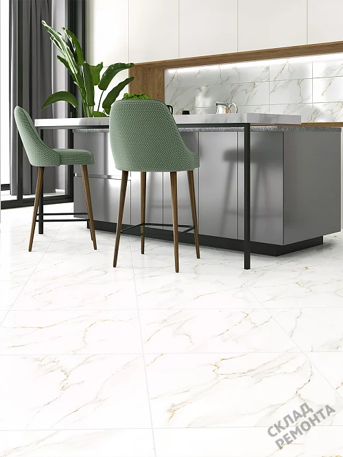 Фото Керамогранит лаппатированный Alma Ceramica Невада GFU04NVD00L белый 600*600*9 – купить в Кургане: цена, описание, фото. Интернет-магазин 1