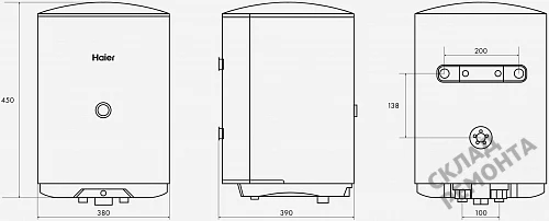 Фото Водонагреватель накопительный Haier ES30V-C1, 30 л – купить в Кургане: цена, описание, фото. Интернет-магазин 5