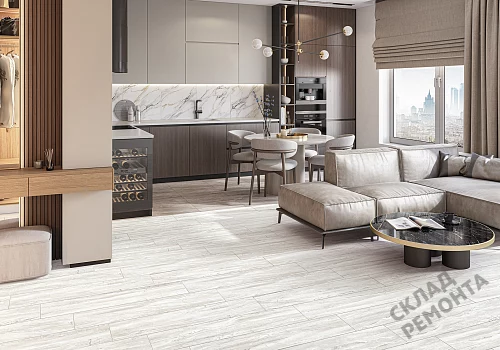 Фото Керамогранит матовый Alma Ceramica Вандервуд GFA92WDW07R белый 200*900*7 – купить в Кургане: цена, описание, фото. Интернет-магазин 2