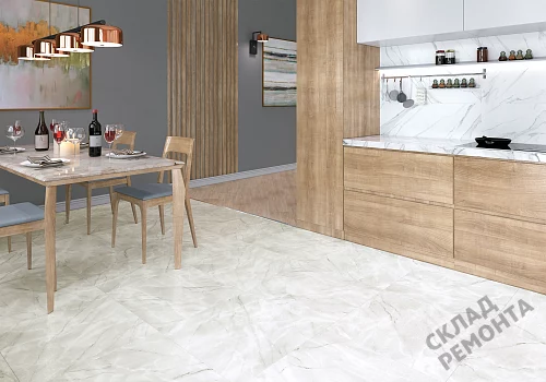 Фото Керамогранит лаппатированный Alma Ceramica Ларедо GFU04LRD70L светло-серый 600*600*9 – купить в Кургане: цена, описание, фото. Интернет-магазин 2