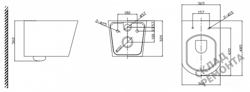 Фото Унитаз подвесной ODA Galeon-3103 (торнадо) безободковый купить в Кургане: цена, описание, фото. Интернет-магазин 2