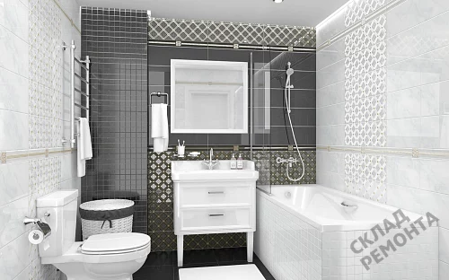 Фото Бордюр Laparet Royal AD\B484\60045 черный 63*600 – купить в Кургане: цена, описание, фото. Интернет-магазин 2