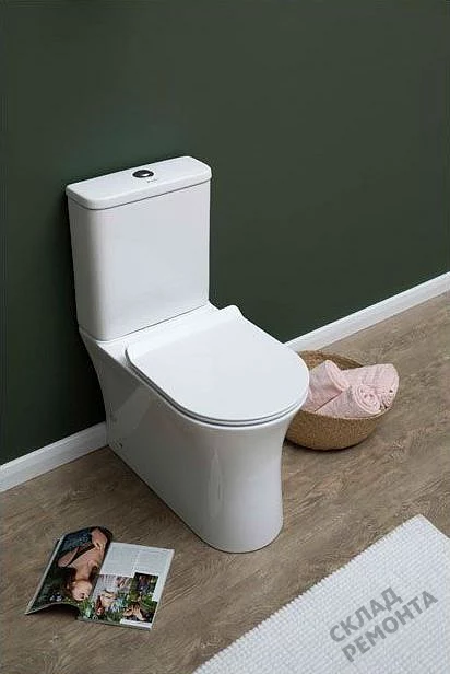 Фото Унитаз напольный Aquanet Roll-C 210764 безободковый купить в Кургане: цена, описание, фото. Интернет-магазин 3