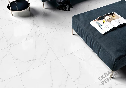 Фото Керамогранит матовый Alma Ceramica Каррара GFU04CRR00R светло-серый 600*600*9 – купить в Кургане: цена, описание, фото. Интернет-магазин 3