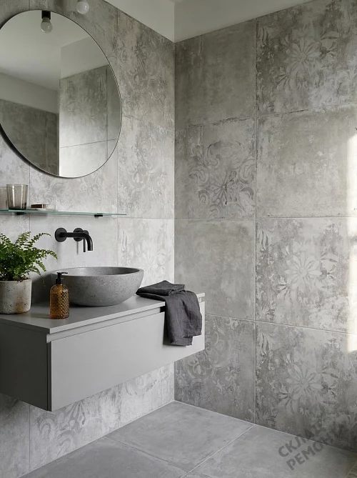 Фото Керамогранит матовый Alma Ceramica Тотем GFU6060TTM27R серый 600*600*9 – купить в Кургане: цена, описание, фото. Интернет-магазин 1