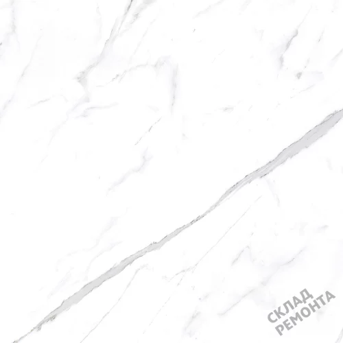 Фото Керамогранит матовый Steppe Ceramics Statuario White белый 600*600*9,5 – купить в Кургане: цена, описание, фото. Интернет-магазин 2