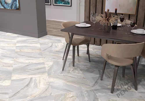 Фото Керамогранит лаппатированный Alma Ceramica Мэджик GFU04MGC64L серый 600*600*9 – купить в Кургане: цена, описание, фото. Интернет-магазин 2