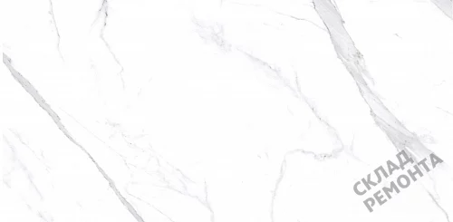Фото Керамогранит матовый Steppe Ceramics Statuario White белый 600*1200*10 – купить в Кургане: цена, описание, фото. Интернет-магазин 1